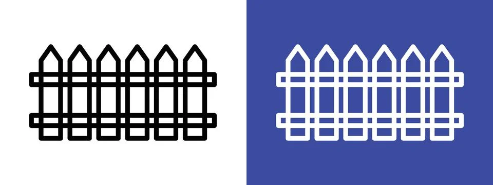 Fence icon logo set vector Stock Illustration