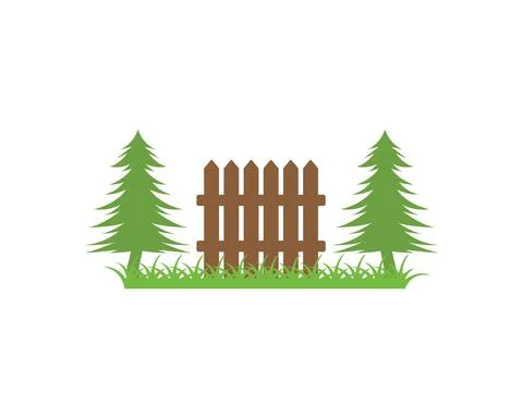 Fence icon logo vector illustration design Illustrazione stock