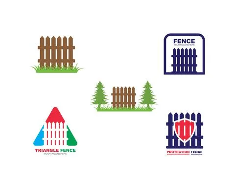 Fence icon logo vector illustration design Stock Illustration