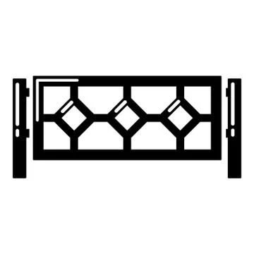 Fence icon, simple black style Ilustración de archivo