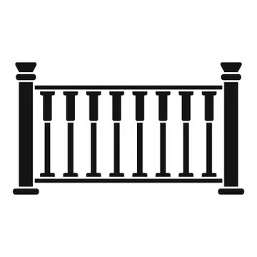 Fence icon, simple style Ilustración de archivo
