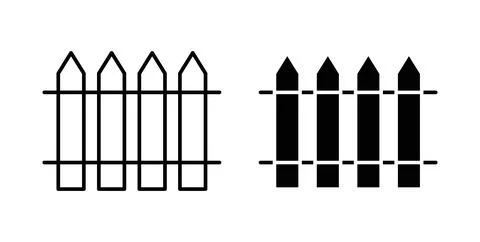 Fence icon vector art Illustrations Stockillustratie