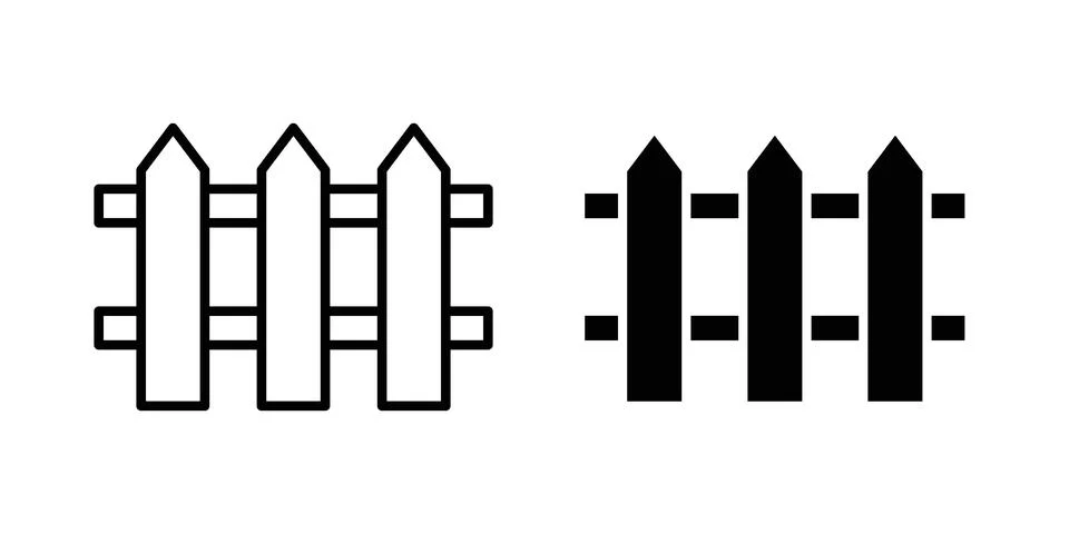 Fence icon vector design illustrations Ilustração Stock