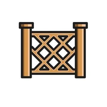 Fence icon vector design templates simple and modern Stock Illustration