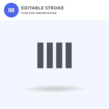 Fence icon vector, filled flat sign, solid pictogram isolated on white, logo Stock Illustration