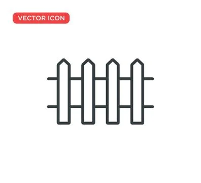 Fence Icon Vector Illustration Design Stock Illustration