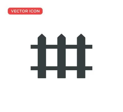 Fence Icon Vector Illustration Design Stock Illustration