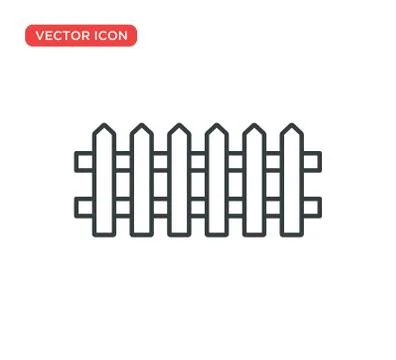 Fence Icon Vector Illustration Design Illustrazione stock
