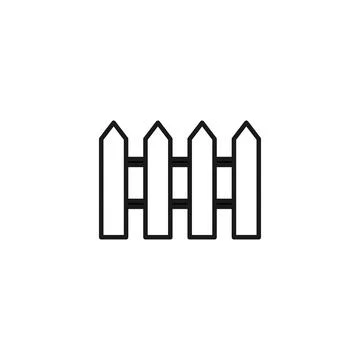 Fence icon vector isolated on white background, Fence sign. Vector Illustrati Stock Illustration
