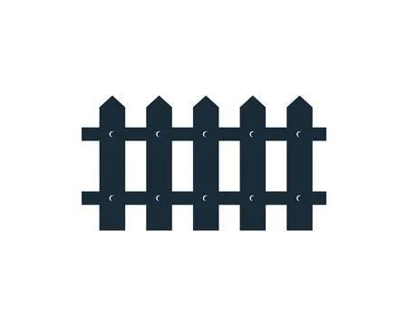 Fence Icon Vector Logo Template Illustration Design Stock Illustration