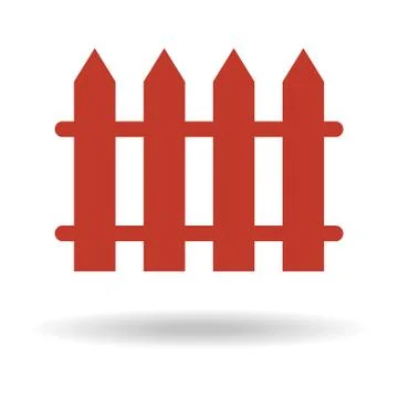 Fence icon on white background. Stock Illustration