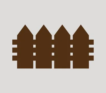 Fence icon on white background Stock Illustration