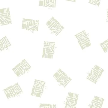 Fence installation glyph seamless pattern 库存插图