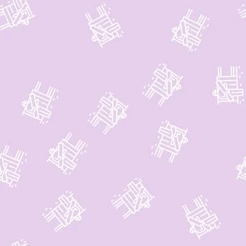 Fence installation line seamless pattern Stock Illustration