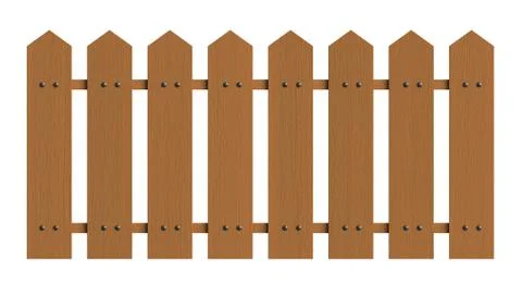 Fence isolated over white background Stock Illustration