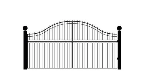 Fence isolated on White 3D Rendering Stock Illustration