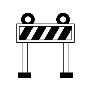 Fence lights construction icon Stock Illustration