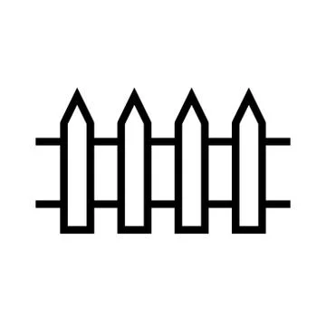 Fence line icon Stock Illustration