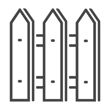 Fence line icon on white background Stock Illustration