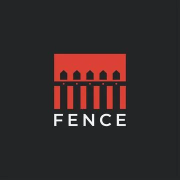 Fence logo design Stock Illustration