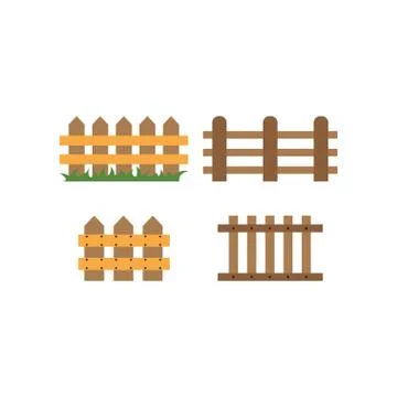 Fence logo design template Stock Illustration