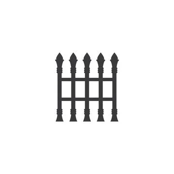 Fence logo icon vector Illustrazione stock