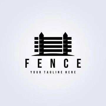 Fence Logo vector illustration design Stock Illustration