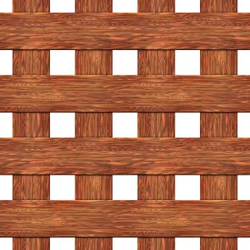 Fence made of boards seamless texture 3D illustration Stock Illustration