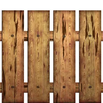 Fence made of boards seamless texture illustration Stock Illustration