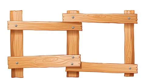 A fence made of wood Stock Illustration
