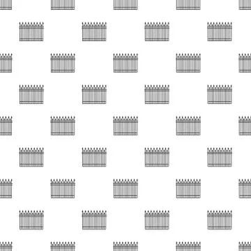 Fence with metal rod pattern seamless Illustrazione stock