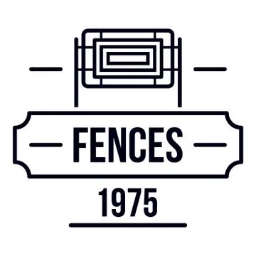 Fence modern logo, simple black style Ilustración de archivo