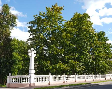 Fence of the old park. Foto stock