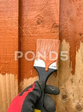 Fence painting Stock Photos