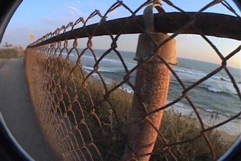 Fence pan sunset Stock Footage 368313