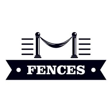Fence parade logo, simple black style Illustrazione stock