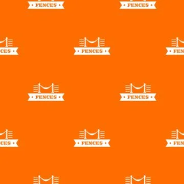 Fence parade pattern vector orange Illustrazione stock