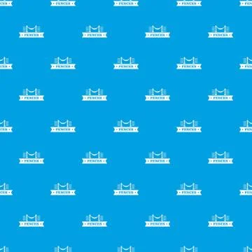 Fence parade pattern vector seamless blue Stock Illustration