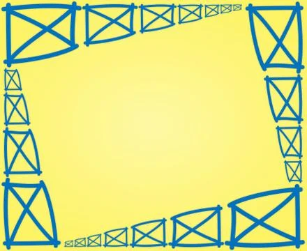 Fence parts frame Stock Illustration