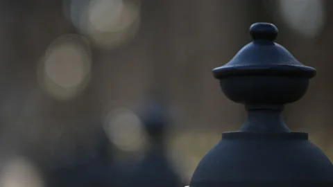 Fence Post Defocus Background Stock Footage 234071996