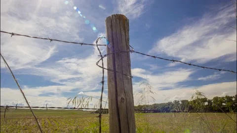 Fence Post time lapse Video stock 234734761