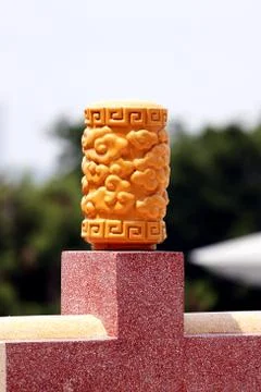 Fence posts of china style. Stock Photos