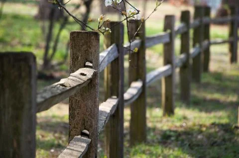 Fence rails Stock-Fotos