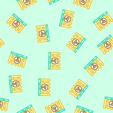 Fence repair home maintenance vector seamless pattern Stock Illustration