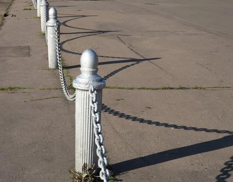 Fence of river port Stock Photos
