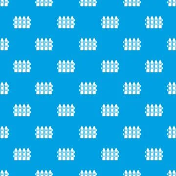 Fence rustic pattern seamless blue イラスト素材