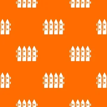 Fence rustic pattern vector orange Stock Illustration
