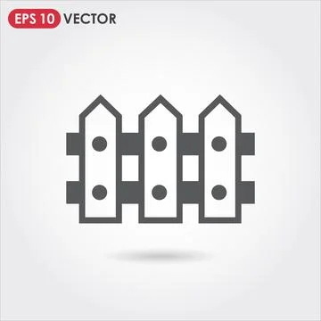 Fence single vector icon Stock Illustration