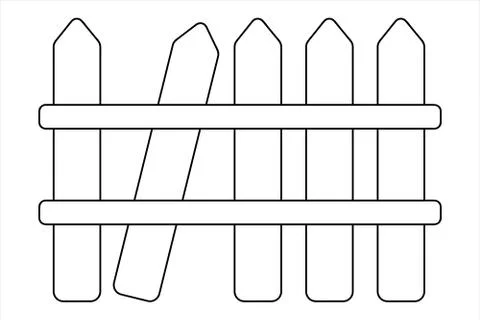 Fence. Sketch. Thief protection. Vector illustration. Illustrazione stock