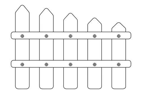 Fence. Sketch. Vector illustration. Illustrazione stock
